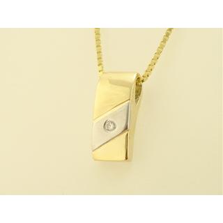 Gold 14k pendants with Zircon ΜΕ 000316  Weight:2.36gr