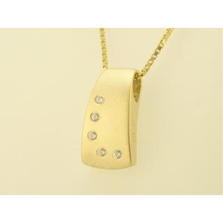 Gold 14k pendants with Zircon ΜΕ 000319  Weight:2.83gr