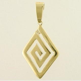 Gold 14k pendants Greek key ΜΕ 000363  Weight:1.65gr