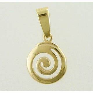 Gold 14k pendants Spiral ΜΕ 000364  Weight:1.15gr