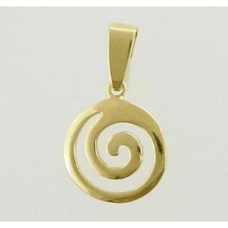 Gold 14k pendants Spiral ΜΕ 000365  Weight:1.1gr