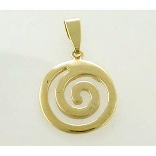 Gold 14k pendants Spiral ΜΕ 000366  Weight:1.95gr