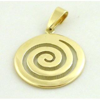 Gold 14k pendants Spiral ΜΕ 000375  Weight:3.19gr