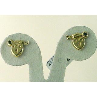 Gold 14k earrings Children ΣΙ 000007  Weight:1.06gr