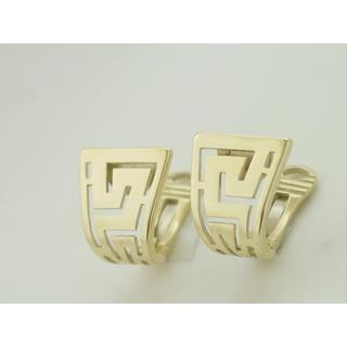 Gold 14k earrings Greek key ΣΚ 000046  Weight:7.8gr