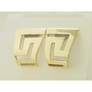 Gold 14k earrings Greek key ΣΚ 000051  Weight:7.85gr