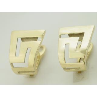 Gold 14k earrings Greek key ΣΚ 000052  Weight:10gr