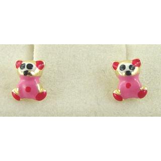 Gold 14k earrings Children ΣΚ 000160  Weight:0.89gr