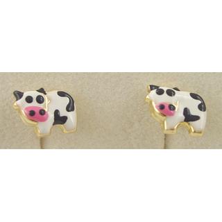 Gold 14k earrings Children ΣΚ 000163  Weight:0.94gr