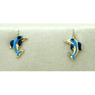 Gold 14k earrings Children ΣΚ 000164  Weight:0.9gr