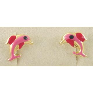 Gold 14k earrings Children ΣΚ 000167  Weight:0.81gr