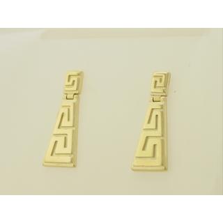 Gold 14k earrings Greek key ΣΚ 000176  Weight:4.01gr