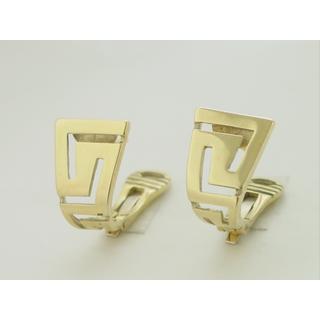 Gold 14k earrings Greek key ΣΚ 000179  Weight:5.96gr