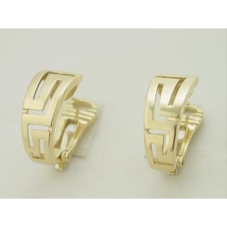 Gold 14k earrings Greek key ΣΚ 000181  Weight:6.45gr