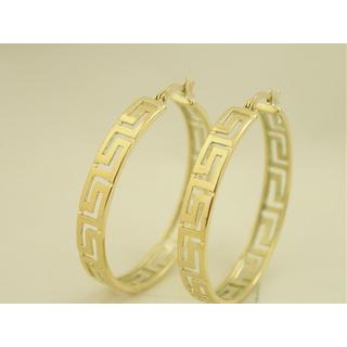 Gold 14k earrings Greek key ΣΚ 000189  Weight:6.33gr