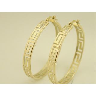 Gold 14k earrings Greek key ΣΚ 000190  Weight:6.72gr