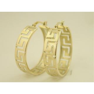 Gold 14k earrings Greek key ΣΚ 000191  Weight:7.19gr