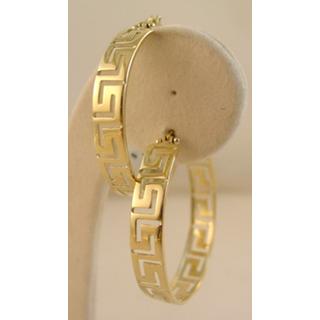Gold 14k earrings Greek key ΣΚ 000193  Weight:8.44gr