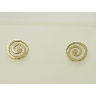 Gold 14k earrings Spiral ΣΚ 000199  Weight:1.68gr