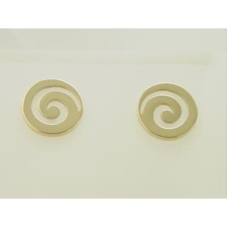 Gold 14k earrings Spiral ΣΚ 000201  Weight:2.75gr