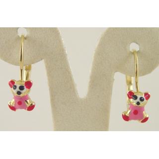 Gold 14k earrings Children ΣΚ 000223  Weight:1.38gr