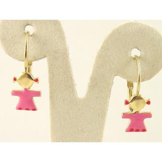 Gold 14k earrings Children ΣΚ 000224  Weight:1.43gr