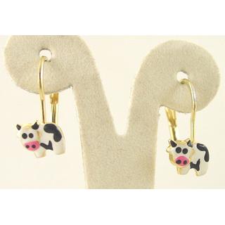 Gold 14k earrings Children ΣΚ 000226  Weight:1.47gr