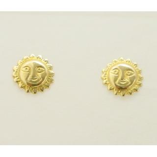 Χρυσά σκουλαρίκια Κ14 χωρίς πέτρες Μοντέρνα-Διάφορα ΣΚ 000230  Βάρος:1.34gr