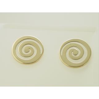 Gold 14k earrings Spiral ΣΚ 000234  Weight:3.85gr