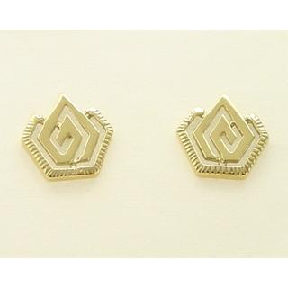 Gold 14k earrings Greek key ΣΚ 000264  Weight:2.01gr