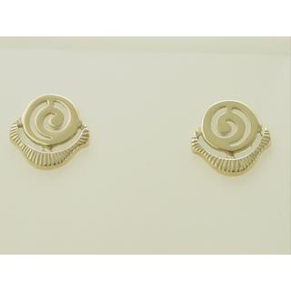 Gold 14k earrings Spiral ΣΚ 000267  Weight:2.11gr