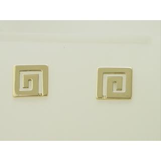 Gold 14k earrings Greek key ΣΚ 000286  Weight:2.58gr
