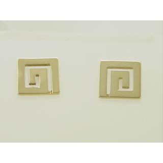 Gold 14k earrings Greek key ΣΚ 000287  Weight:3.77gr