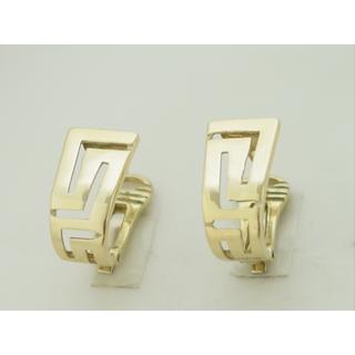 Gold 14k earrings Greek key ΣΚ 000288  Weight:5.25gr
