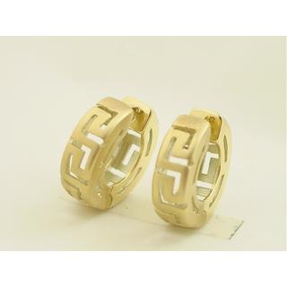 Gold 14k earrings Greek key ΣΚ 000312  Weight:5.4gr
