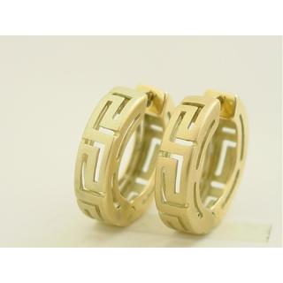 Gold 14k earrings Greek key ΣΚ 000314  Weight:8.2gr