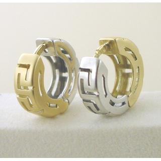 Gold 14k earrings Greek key ΣΚ 000321  Weight:5.33gr