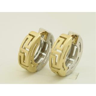 Gold 14k earrings Greek key ΣΚ 000322  Weight:7.7gr