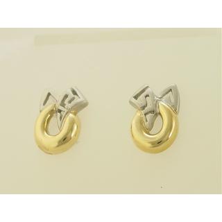 Gold 14k earrings Greek key ΣΚ 000345  Weight:3gr