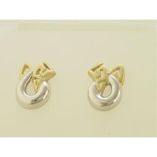 Gold 14k earrings Greek key ΣΚ 000368  Weight:2.8gr