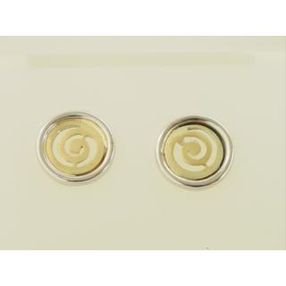 Gold 14k earrings Spiral ΣΚ 000408  Weight:2.91gr