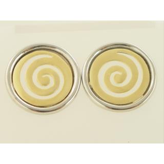 Gold 14k earrings Spiral ΣΚ 000410  Weight:5.6gr