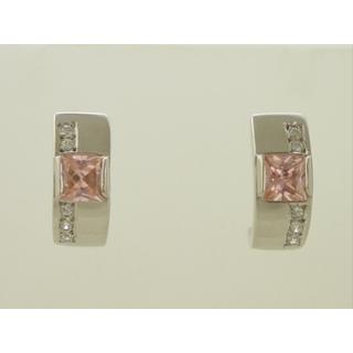 Gold 14k earrings with Zircon ΣΚ 000414  Weight:5.15gr