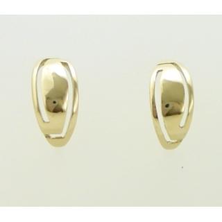 Χρυσά σκουλαρίκια Κ14 χωρίς πέτρες Γκρέκα ΣΚ 000416  Βάρος:2.16gr