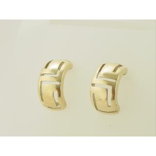 Gold 14k earrings Greek key ΣΚ 000417  Weight:4gr