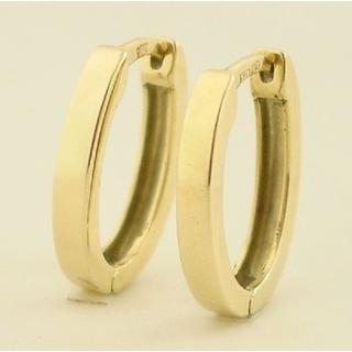 Χρυσά σκουλαρίκια Κ14 χωρίς πέτρες Μοντέρνα-Διάφορα ΣΚ 000432  Βάρος:4.12gr