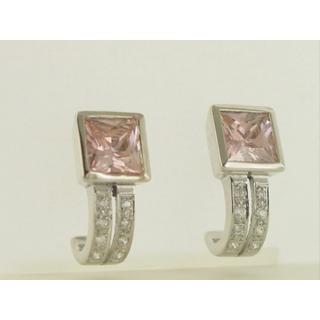 Gold 14k earrings with Zircon ΣΚ 000469  Weight:7.82gr