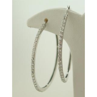 Gold 14k earrings with Zircon ΣΚ 000479  Weight:9.84gr