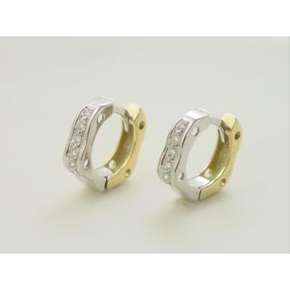 Gold 14k earrings with Zircon ΣΚ 000503  Weight:4.44gr