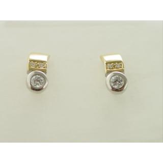 Gold 14k earrings with Zircon ΣΚ 000520  Weight:3gr